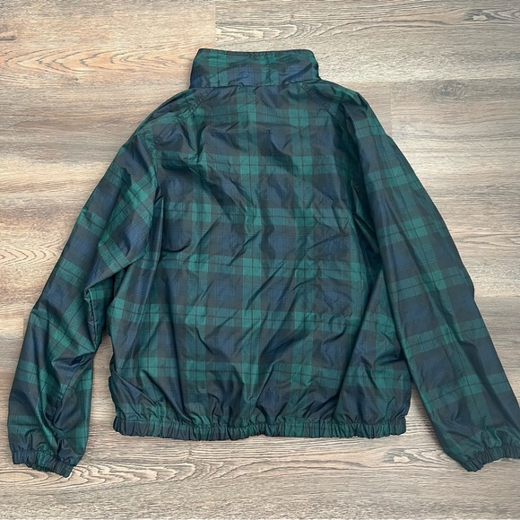 Jerzees Men’s Green and Navy Blue Plaid Bomber Lightweight Jacket - Picture 2 of 8